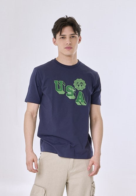 Mossimo Marc Navy Blue Classic Fit Tee