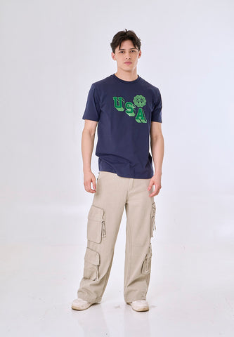 Mossimo Marc Navy Blue Classic Fit Tee