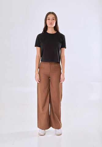 Mossimo Everly Brown Straight Loose Trouser
