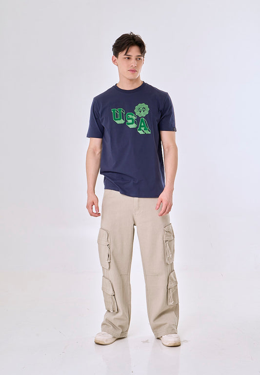 Mossimo Marc Navy Blue Classic Fit Tee