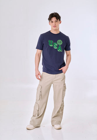 Mossimo Marc Navy Blue Classic Fit Tee