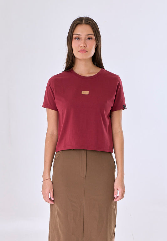 Mossimo Yara Red Classic Cropped Fit Tee