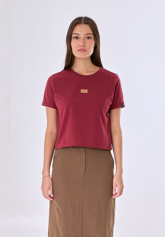 Mossimo Yara Red Classic Cropped Fit Tee