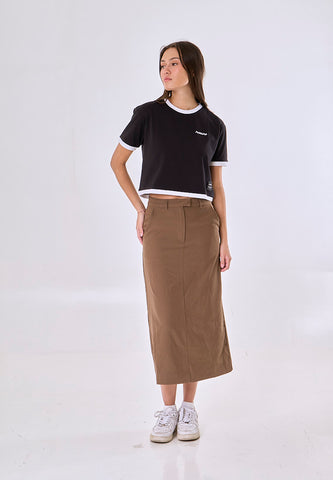Mossimo Eaden Black Ringer Classic Cropped Fit Tee