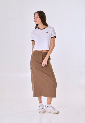 Mossimo Cecilia White Classic Cropped Fit Tee