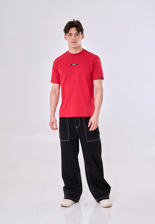 Mossimo Lucien Black Red Urban Fit Tee