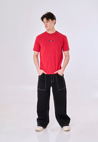 Mossimo Lucien Black Red Urban Fit Tee