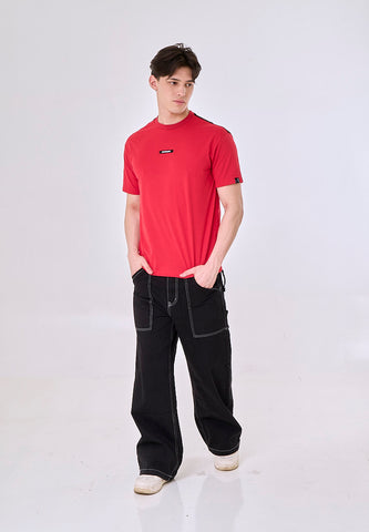 Mossimo Lucien Black Red Urban Fit Tee
