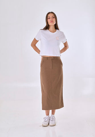 Mossimo Francesca White Classic Cropped Fit Tee