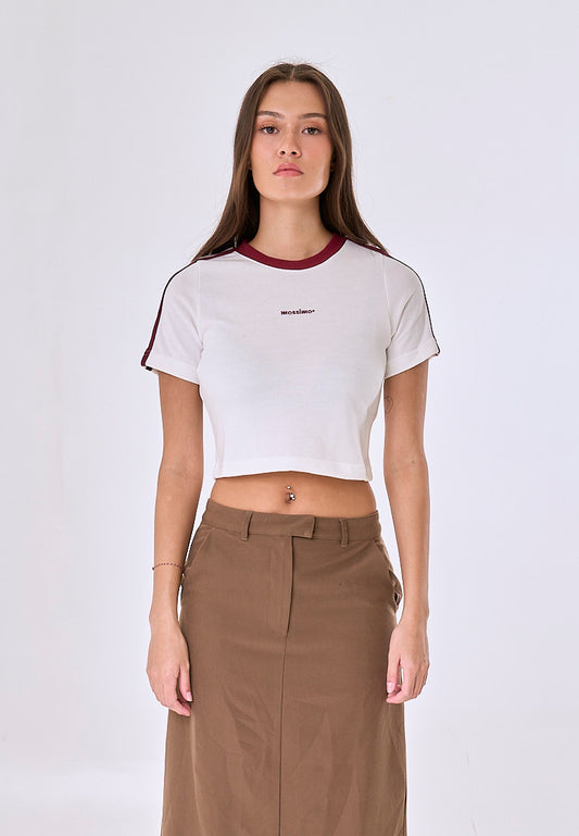 Mossimo Aislyn White Knits Cropped Top