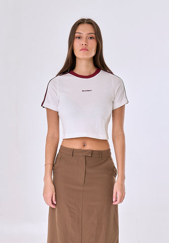 Mossimo Aislyn White Knits Cropped Top