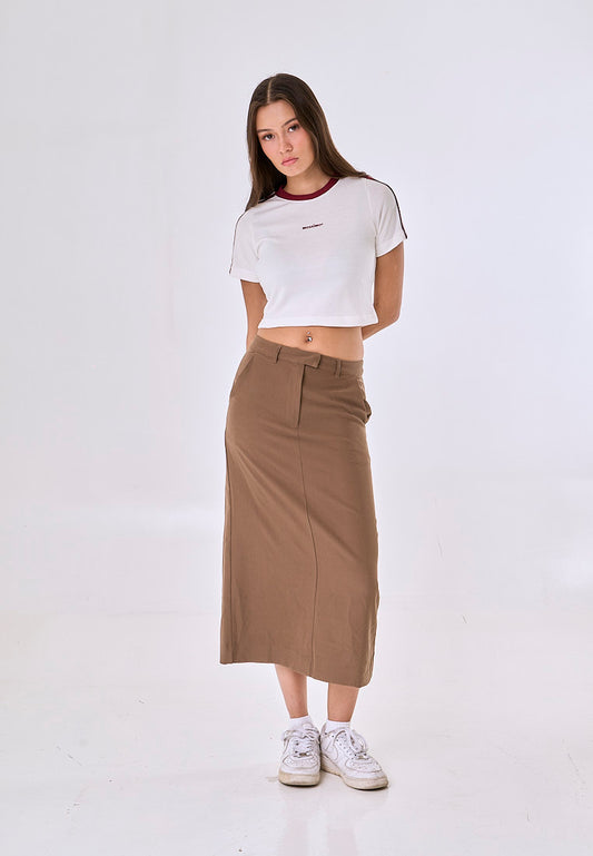 Mossimo Aislyn White Knits Cropped Top
