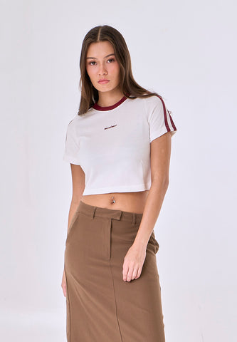Mossimo Aislyn White Knits Cropped Top