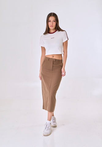 Mossimo Aislyn White Knits Cropped Top