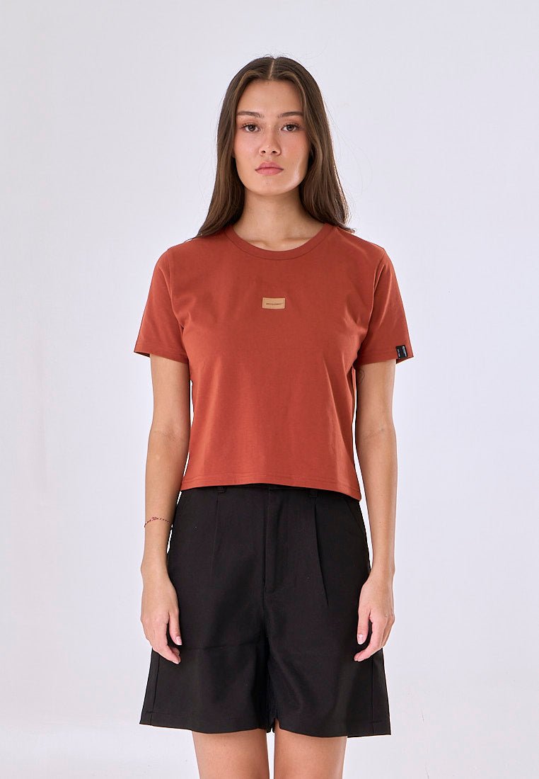 Mossimo Yara Rust Classic Cropped Fit Tee