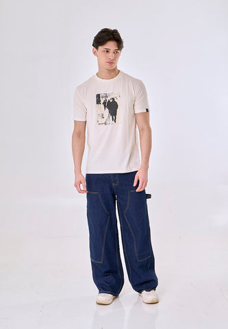 Mossimo Carrow Beige Unisex Tee