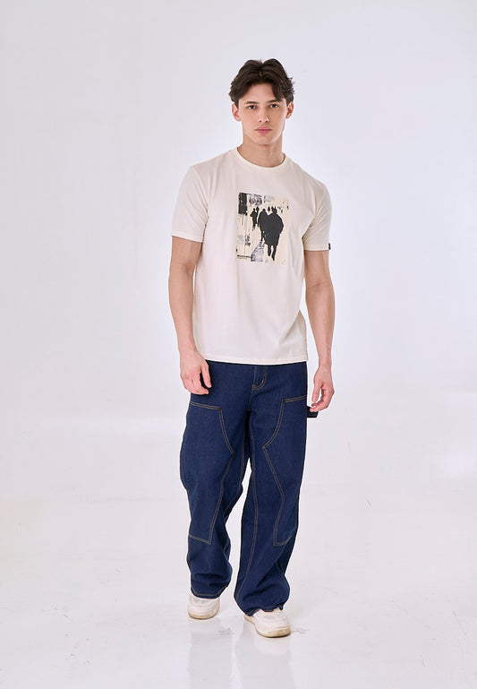 Mossimo Carrow Beige Unisex Tee
