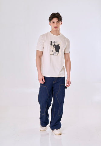 Mossimo Carrow Beige Unisex Tee