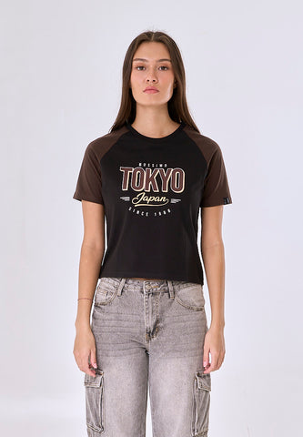 Mossimo Aveline Black Classic Cropped Fit Tee