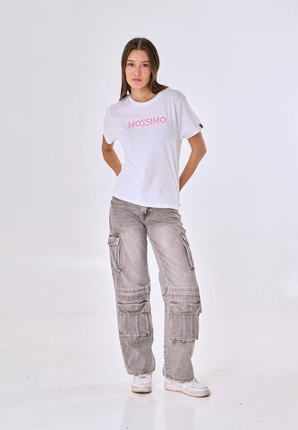 Mossimo Judith White Classic Fit Tee