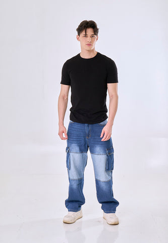 Mossimo Artis Dark Denim Baggy Cargo Pants