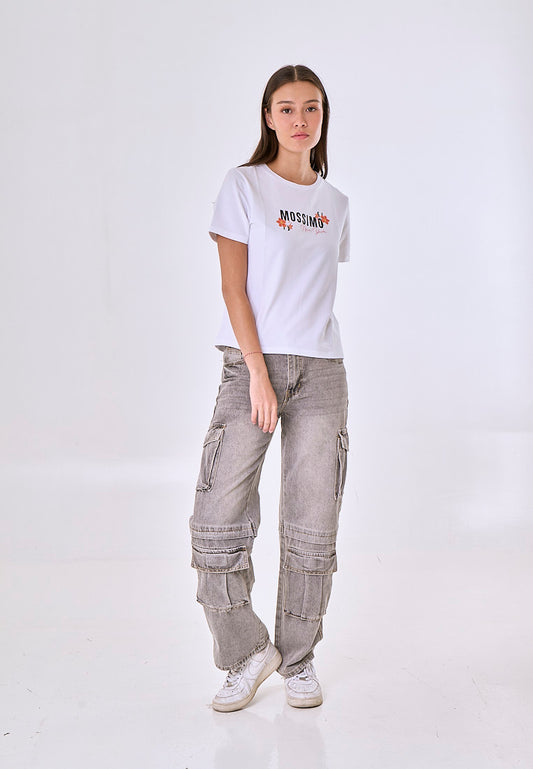 Mossimo Vivienne White Comfort Fit Tee