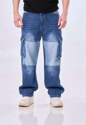 Mossimo Artis Dark Denim Baggy Cargo Pants