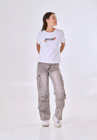 Mossimo Vivienne White Comfort Fit Tee