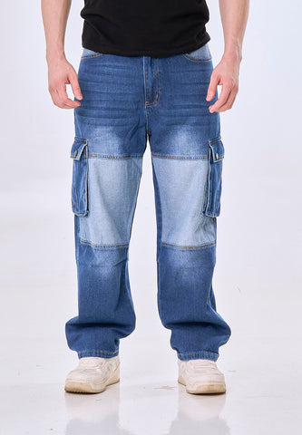 Mossimo Artis Dark Denim Baggy Cargo Pants