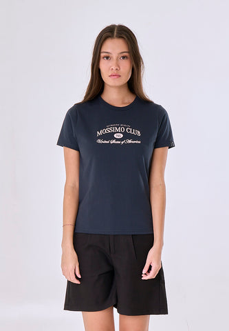Mossimo Aisla Dark Blue Classic Fit Tee