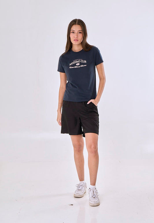 Mossimo Aisla Dark Blue Classic Fit Tee