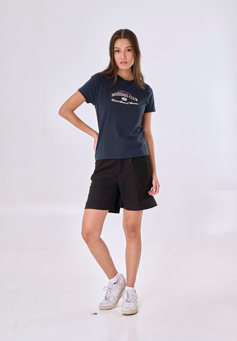 Mossimo Aisla Dark Blue Classic Fit Tee