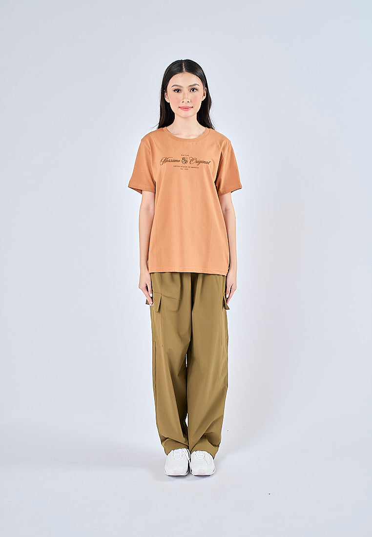 Mossimo Lexa Almond Brown Classic Fit Tee