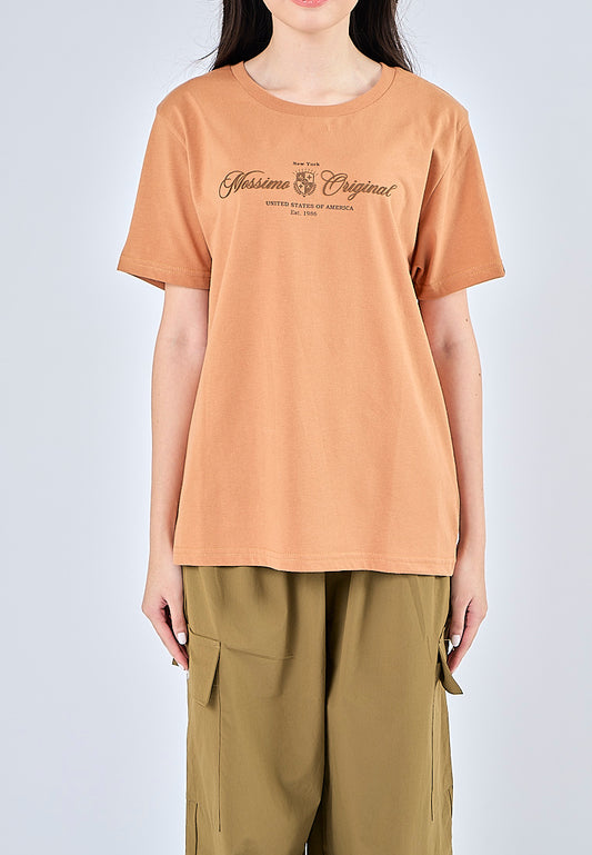 Mossimo Lexa Almond Brown Classic Fit Tee