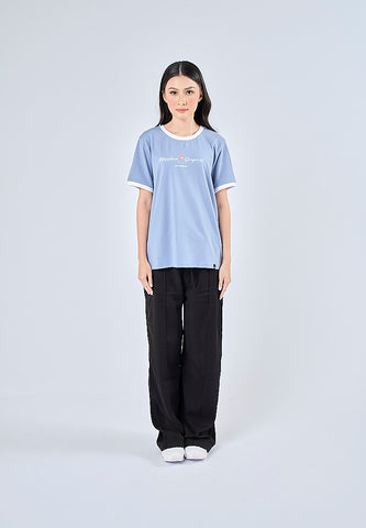 Mossimo Krizha Faded Blue Classic Fit Tee