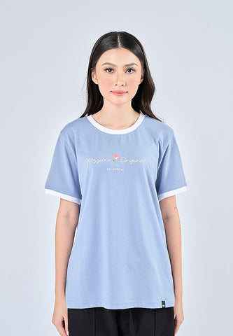 Mossimo Krizha Faded Blue Classic Fit Tee