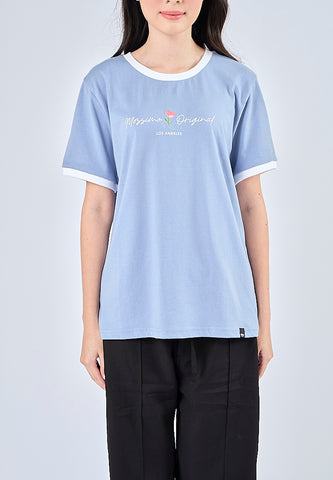 Mossimo Krizha Faded Blue Classic Fit Tee