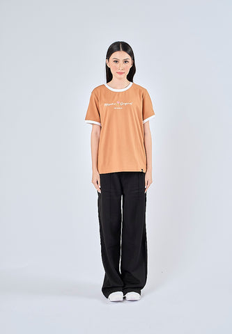 Mossimo Krizha Almond Brown Classic Fit Tee