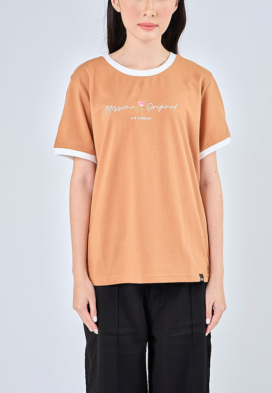 Mossimo Krizha Almond Brown Classic Fit Tee