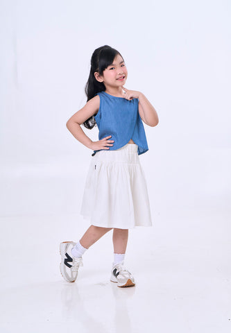 Mossimo Kids Bella Light Blue Denim Crossover Top
