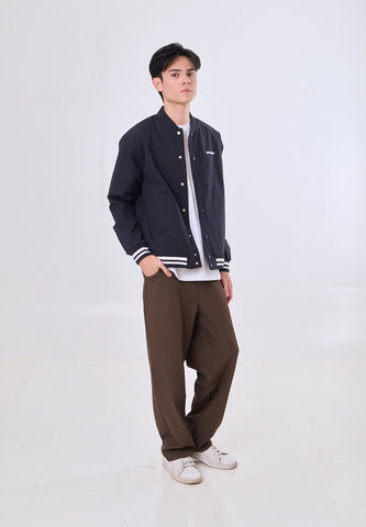 Mossimo Apollo Navy Blue Boxy Bomber Jacket
