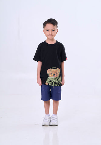 Mossimo Kids Black Unisex Mossybear Basic Graphic Tshirt