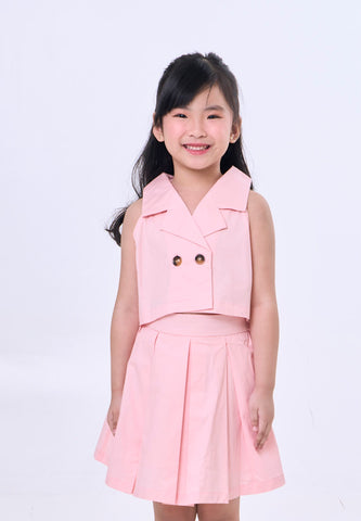 Mossimo Kids Blush Sleeveless Vest & Pleated Skirt Set - For Girls, For Kids