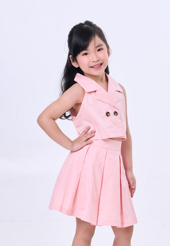 Mossimo Kids Blush Sleeveless Vest & Pleated Skirt Set - For Girls, For Kids