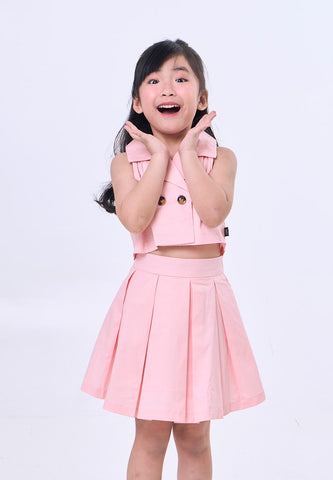 Mossimo Kids Blush Sleeveless Vest & Pleated Skirt Set - For Girls, For Kids