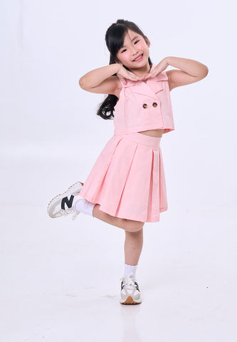 Mossimo Kids Blush Sleeveless Vest & Pleated Skirt Set - For Girls, For Kids