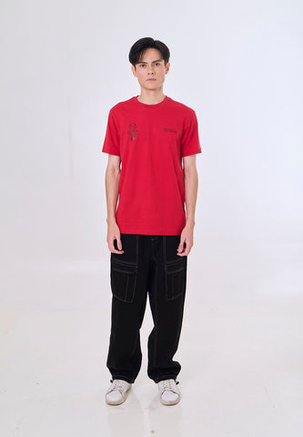 Mossimo Garrett Red Muscle Fit Tee