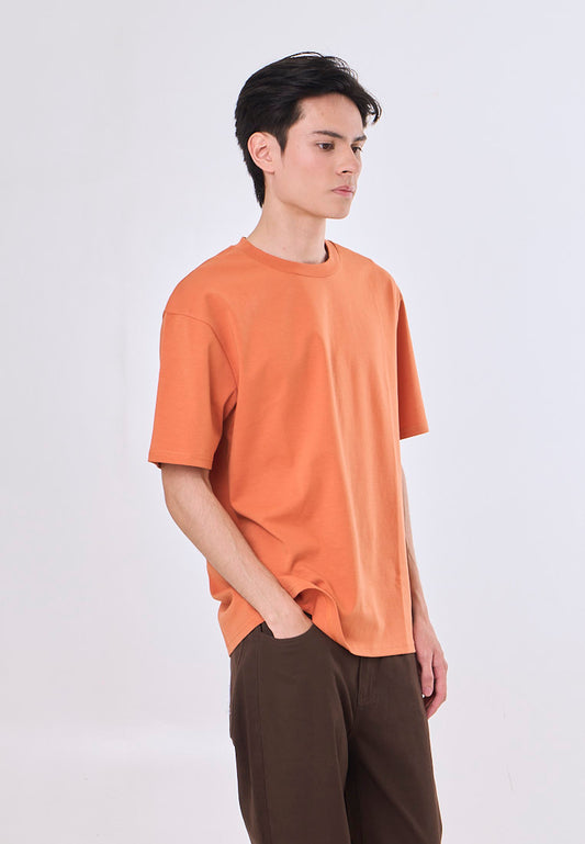 Mossimo Albie Orange Regular Fit Tee Premium Round Neck For Men