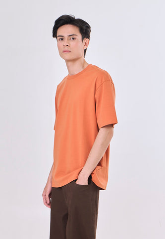 Mossimo Albie Orange Regular Fit Tee Premium Round Neck For Men