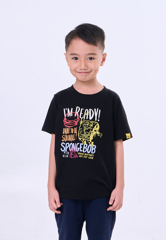Mossimo Kids Spongebob Black Bean Unisex Regular Tshirt